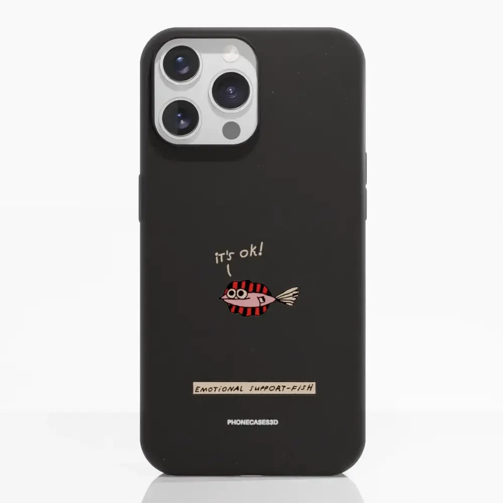 Maja Official Black Compostable Phone Case Design Support-Fish