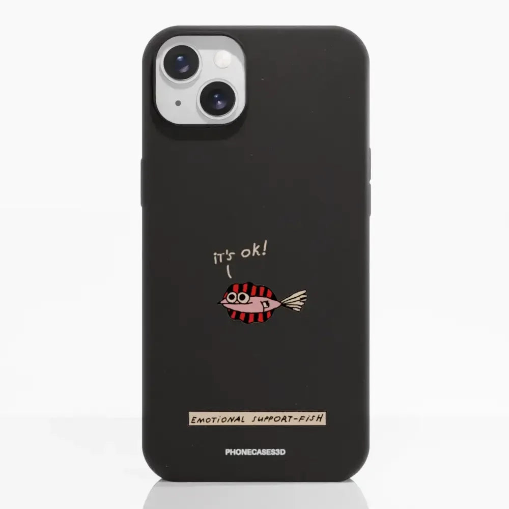 Maja Official Black Compostable Phone Case Design Support-Fish