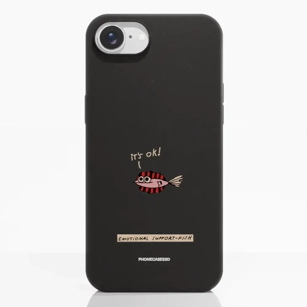Maja Official Black Compostable Phone Case Design Support-Fish