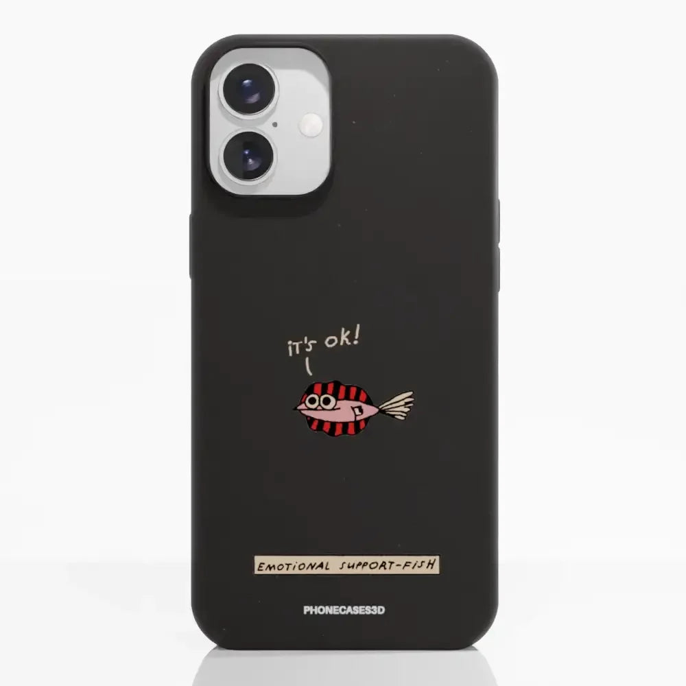 Maja Official Black Compostable Phone Case Design Support-Fish