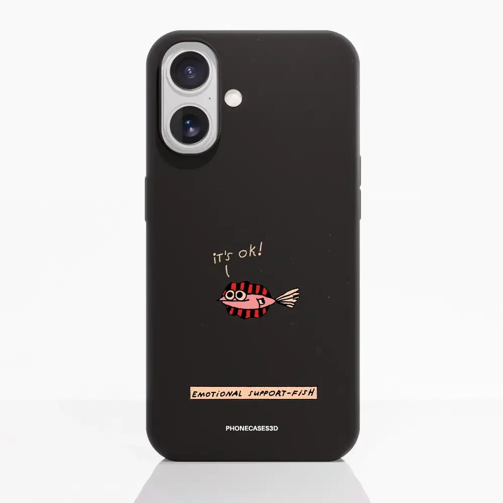 Maja Official Black Compostable Phone Case Design Support-Fish