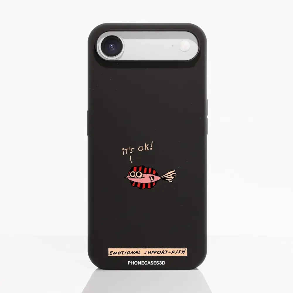 Maja Official Black Compostable Phone Case Design Support-Fish