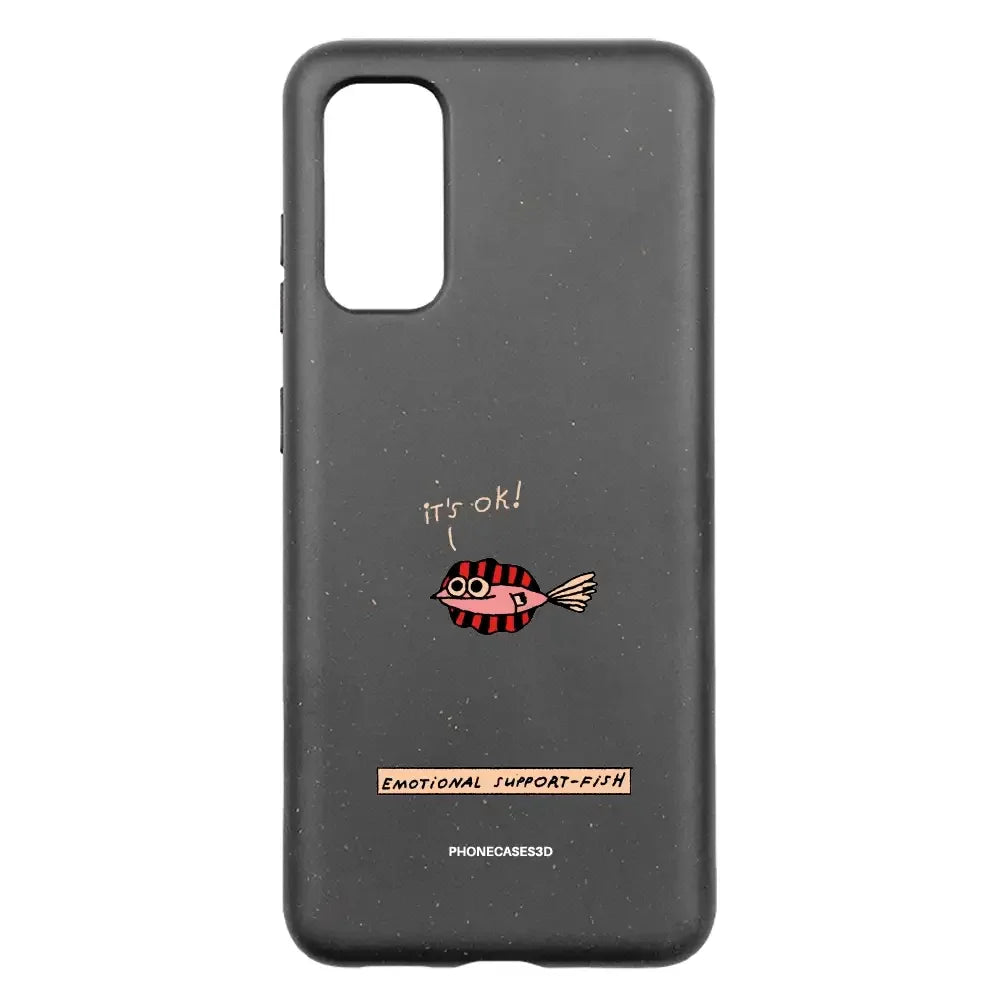 Maja Official Black Compostable Phone Case Design Support-Fish