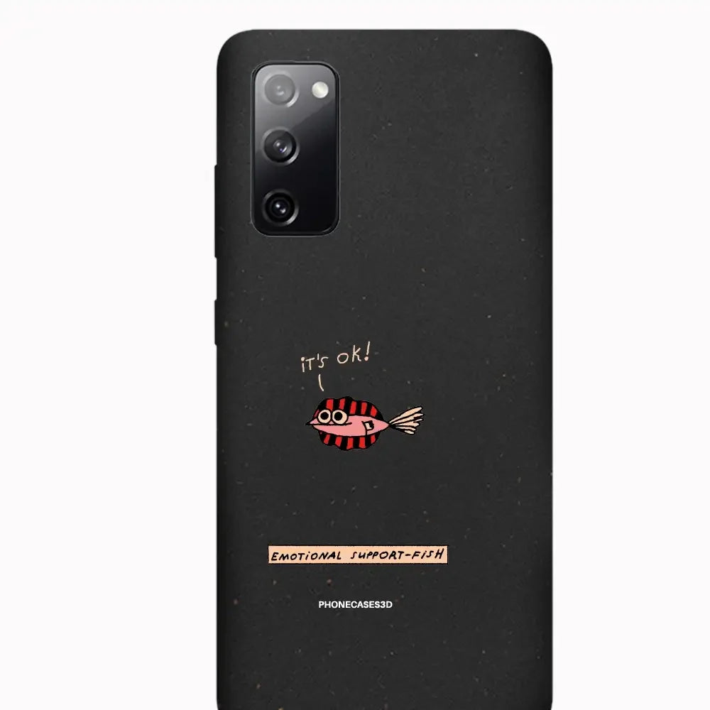 Maja Official Black Compostable Phone Case Design Support-Fish