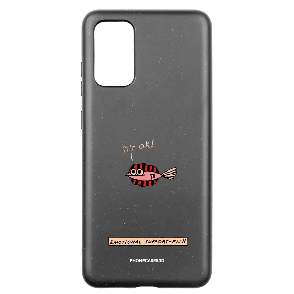 Maja Official Black Compostable Phone Case Design Support-Fish