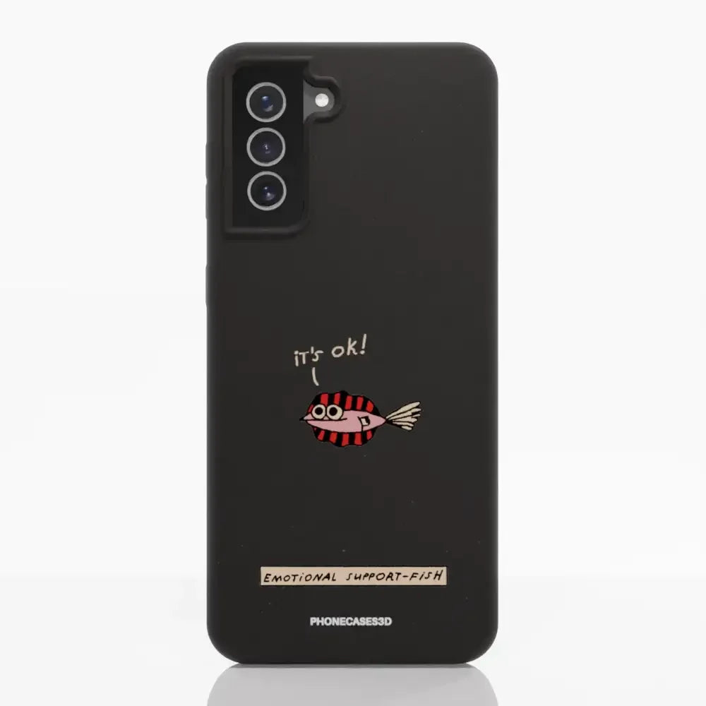 Maja Official Black Compostable Phone Case Design Support-Fish