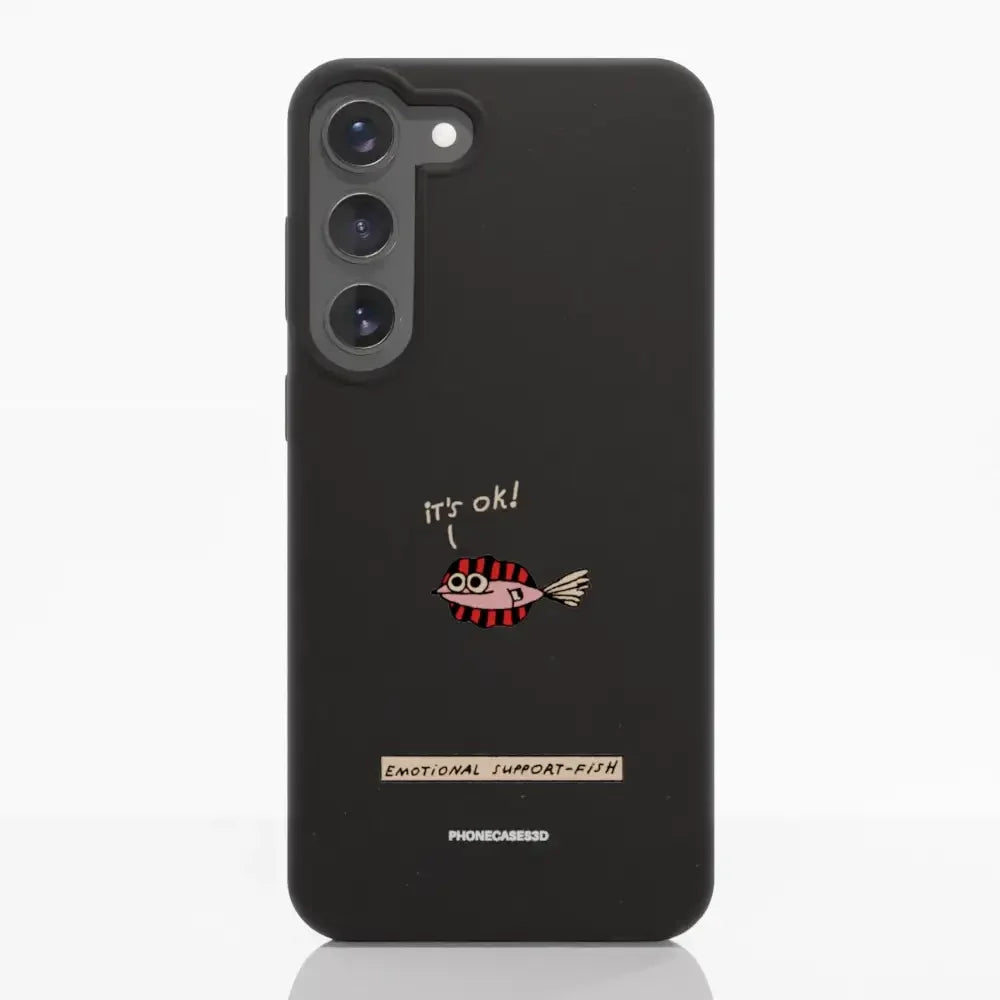 Maja Official Black Compostable Phone Case Design Support-Fish