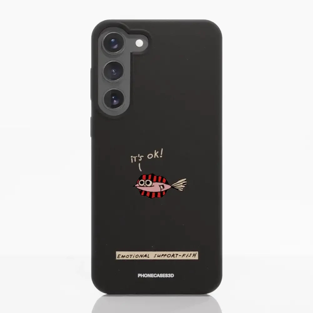 Maja Official Black Compostable Phone Case Design Support-Fish