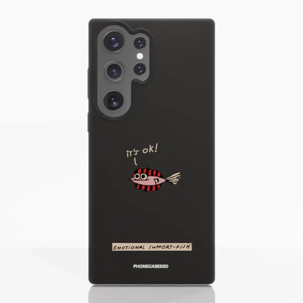 Maja Official Black Compostable Phone Case Design Support-Fish