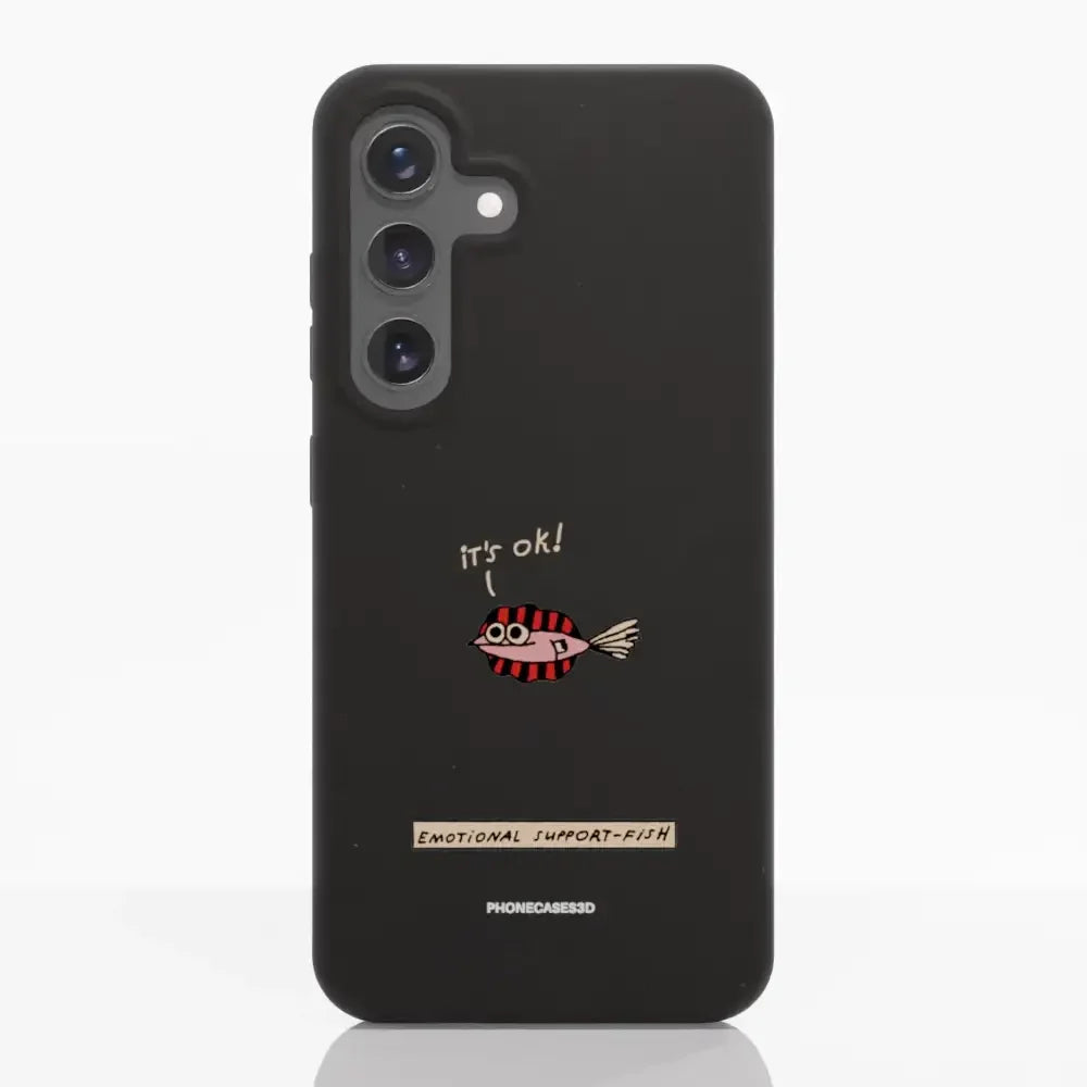 Maja Official Black Compostable Phone Case Design Support-Fish