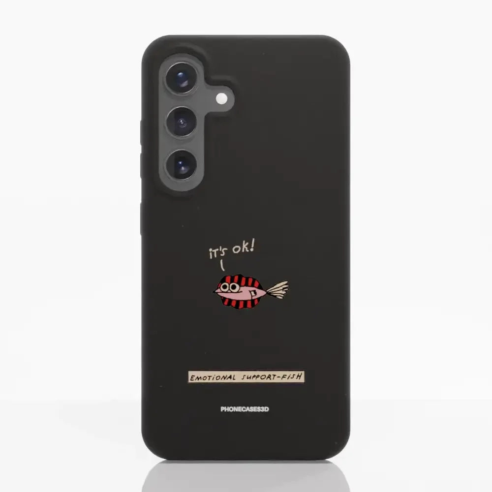 Maja Official Black Compostable Phone Case Design Support-Fish