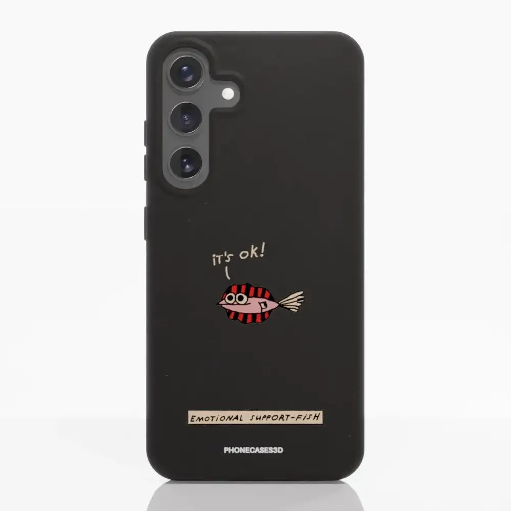 Maja Official Black Compostable Phone Case Design Support-Fish