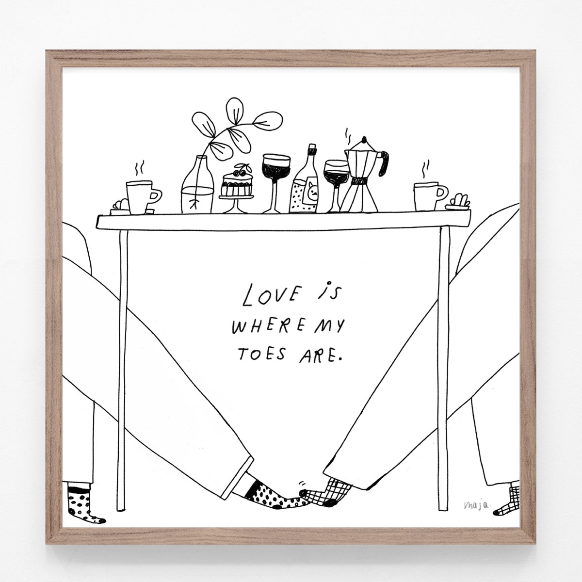 Love is where my toes are, print