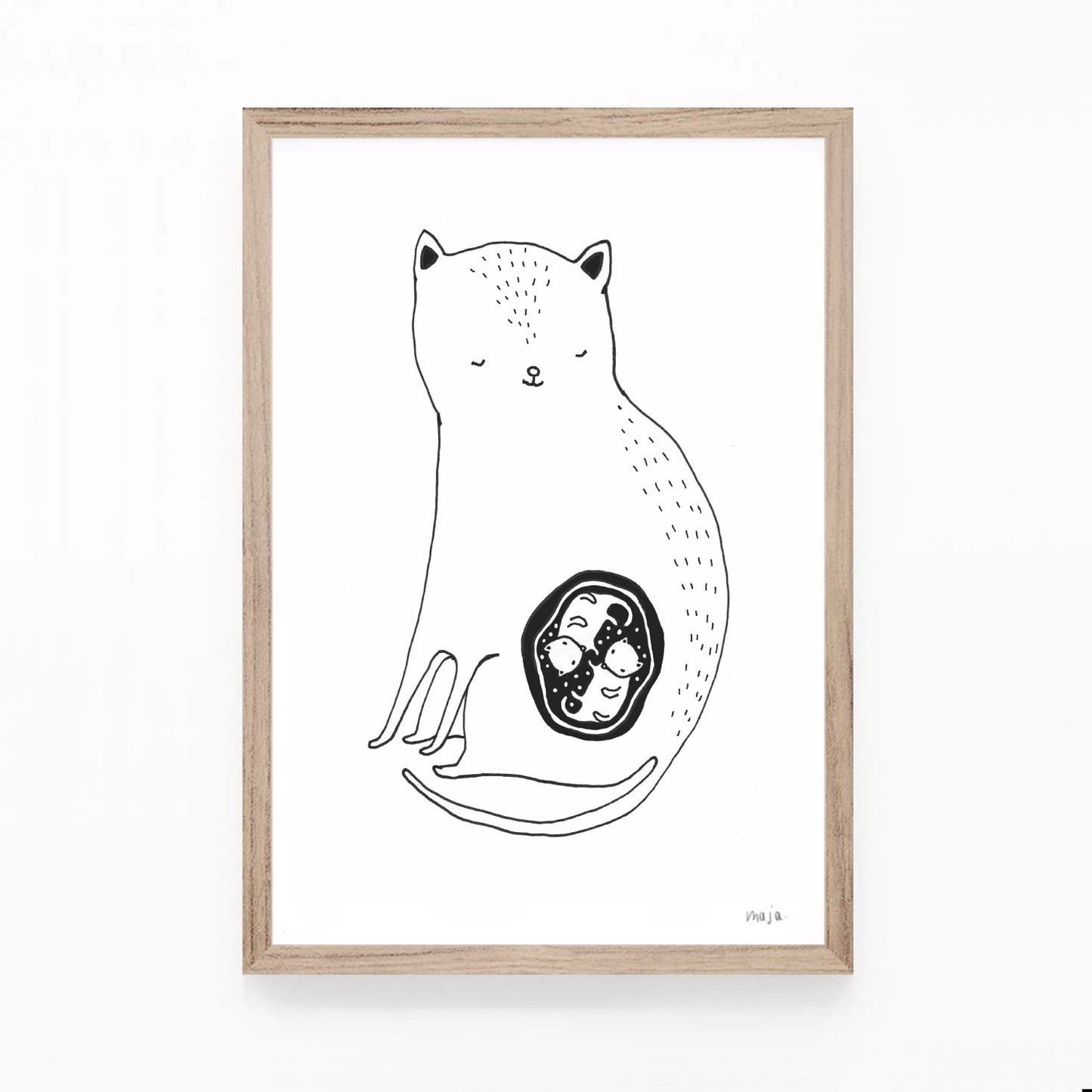 The Cat Mom (one baby or with twins!!) - print