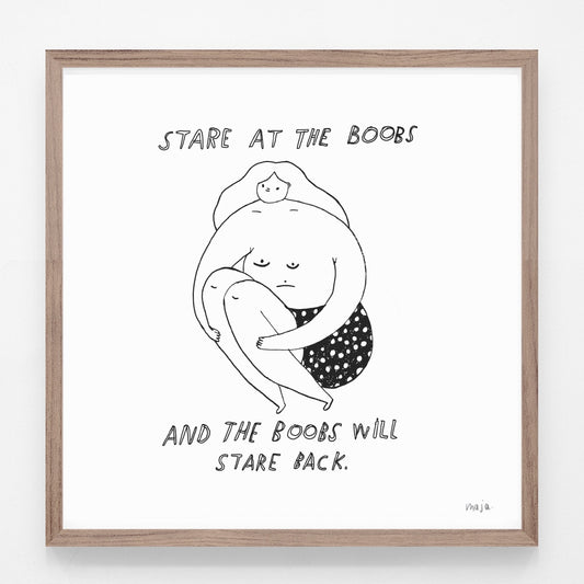 Stare at the boobs, print